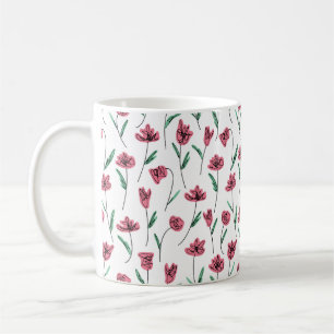 Colourful Whimsical Scribbly Floral Coffee Mug