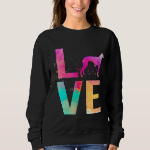 Colourful Whippet Dog Mum Gifts Whippet Sweatshirt