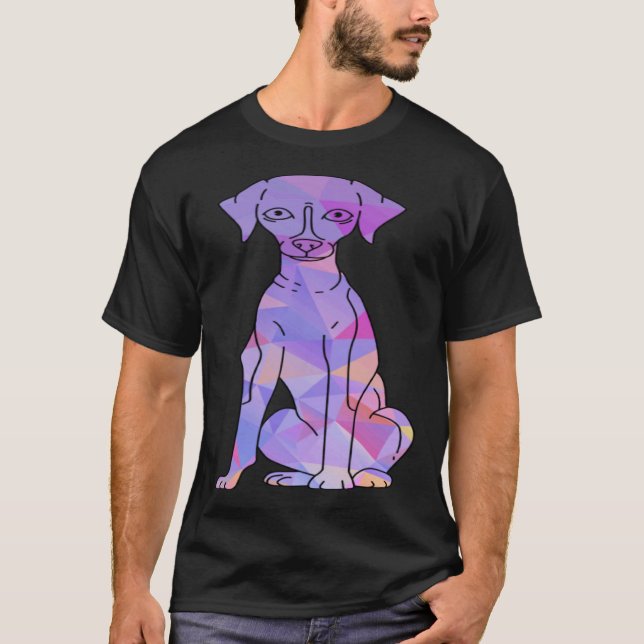 Colourful Whippet T-Shirt (Front)