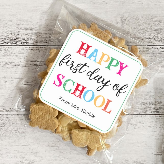 Colourful Whiteboard School Sticker (Square) (Creator Uploaded)