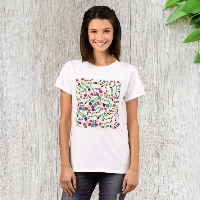 Colourful Wiggle Worm Pattern T-Shirt (Creator Uploaded)