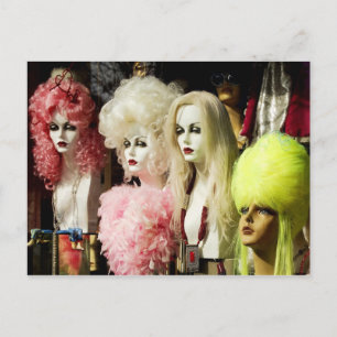 Colourful Wigs Postcard