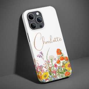 Colourful Wild Flowers Country Botanical Name Case-Mate iPhone Case
