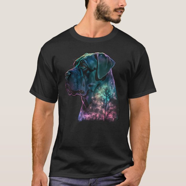 Colourful Wilderness Nature Cane Corso Reflection_ T-Shirt (Front)