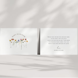 Colourful Wildflower Baby In Bloom Baby Shower Thank You Card