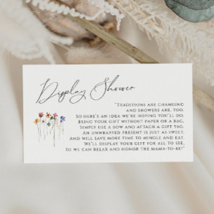 Colourful Wildflower Baby Shower Display Shower Enclosure Card