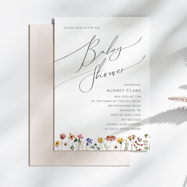 Colourful Wildflower Baby shower Invitation (Creator Uploaded)