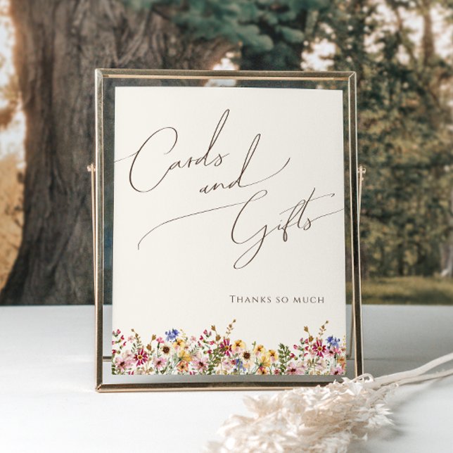 Colourful Wildflower | Beige Cards and Gifts Sign (Creator Uploaded)
