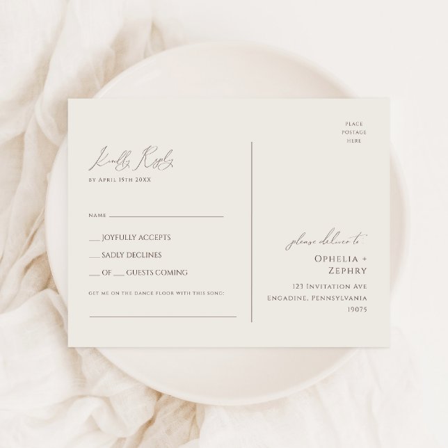 Colourful Wildflower Beige Garden Song Request RSV Postcard (Creator Uploaded)