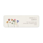 Colourful Wildflower | Beige Return Address Label