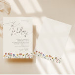 Colourful Wildflower | Beige The Wedding Of Invitation<br><div class="desc">This colourful wildflower | beige the wedding of invitation is perfect for your simple, whimsical boho rainbow summer wedding. The bright, enchanted pink, yellow, orange, and gold colour florals give this product the feel of a minimalist elegant vintage hippie spring garden. The modern design is artsy and delicate, portraying a...</div>