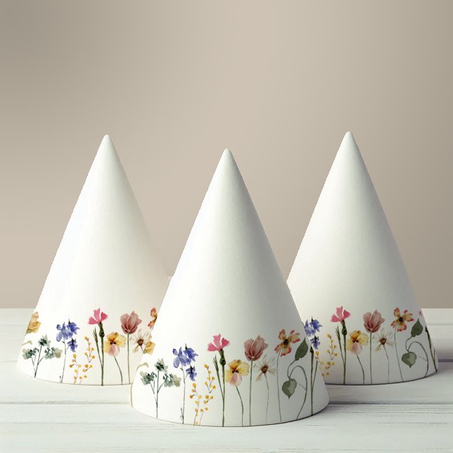 Colourful Wildflower Birthday Party Hat (Creator Uploaded)