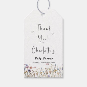 Colourful Wildflower Boho Baby Shower Gift Tags