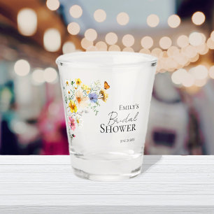 Colourful Wildflower Boho Bridal Shower Shot Glass