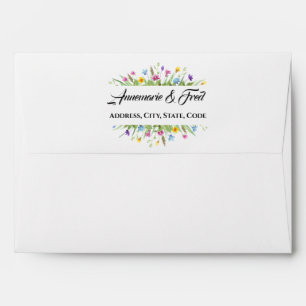 Colourful   Wildflower Boho Envelope