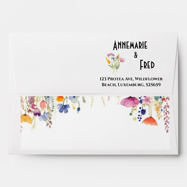 Colourful | Wildflower Boho Envelope (Back (Top Flap))