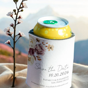 Colourful Wildflower   Boho Wedding Can Cooler