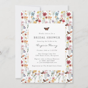 Colourful Wildflower Bridal Shower Invitation