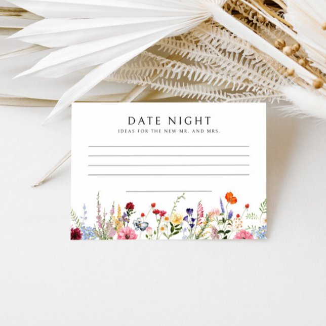 Colourful Wildflower Bridal Shower Recipe Card (Creator Uploaded)