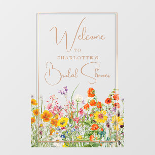 Colourful Wildflower Bridal Shower Welcome