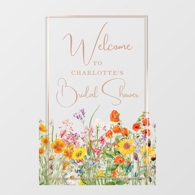 Colourful Wildflower Bridal Shower Welcome (Sheet)