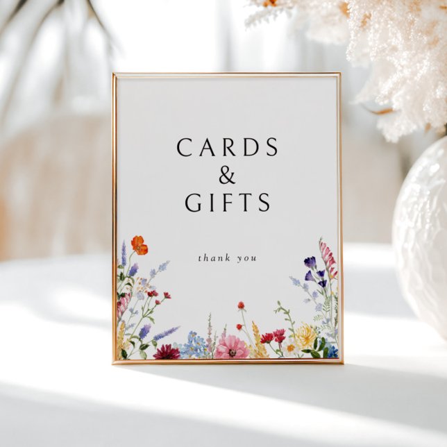 Colourful Wildflower Cards & Gifts Downloadable Poster (Creator Uploaded)