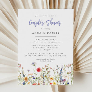 Colourful Wildflower Couple's Shower Invitation