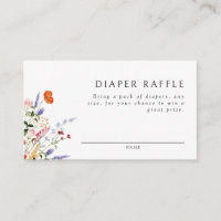 Colourful Wildflower Diaper Raffle