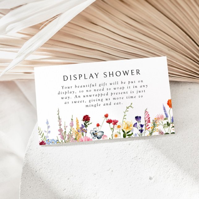 Colourful Wildflower Display Shower Enclosure Card (Creator Uploaded)