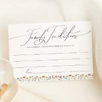 Colourful Wildflower Family Traditions Card