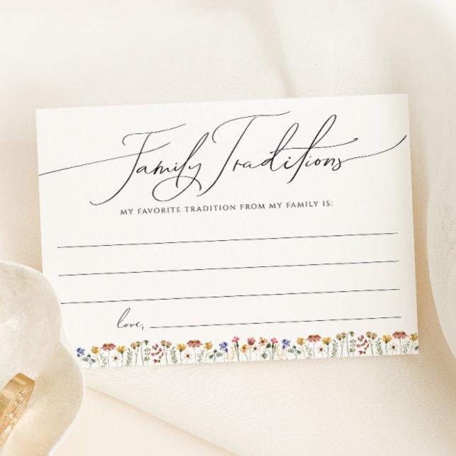 Colourful Wildflower Family Traditions Card (Creator Uploaded)