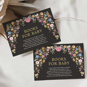 Colourful Wildflower Fiesta Books for Baby Girl Enclosure Card