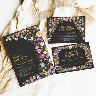 Colourful Wildflower Fiesta Garden Baby Shower Invitation