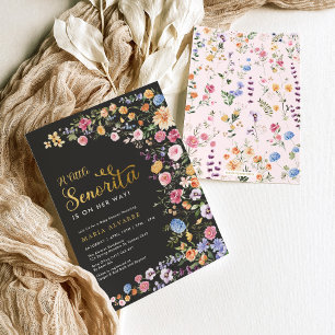 Colourful Wildflower Fiesta Senorita Baby Shower Invitation