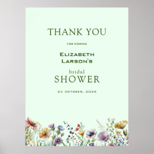 Colourful Wildflower Floral Bridal Shower Poster