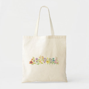 Colourful Wildflower Floral  Tote Bag
