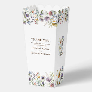 Colourful Wildflower Floral Watercolor Wedding Favour Box