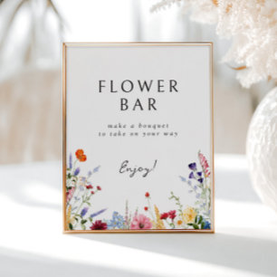 Colourful Wildflower Flower Bar Downloadable Poster