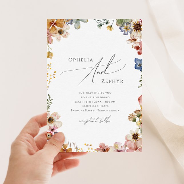 Colourful Wildflower Garden | Casual Wedding Invitation (Creator Uploaded)