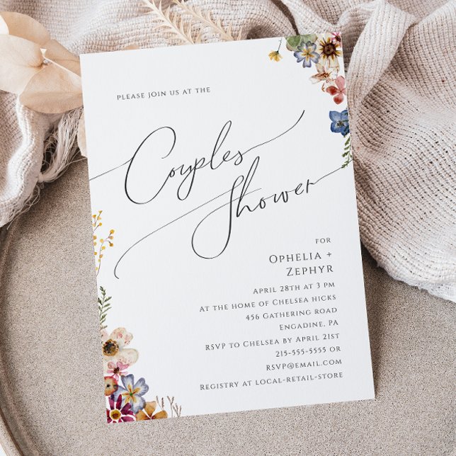 Colourful Wildflower | Garden Couples Shower Invitation (Creator Uploaded)