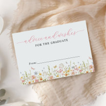 Colourful Wildflower Graduation Advice Wishes