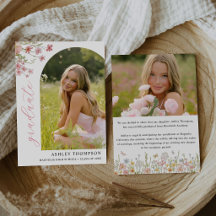 Colourful Wildflower Graduation Photo Announcement
