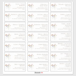 Colourful Wildflower   Guest Address Labels