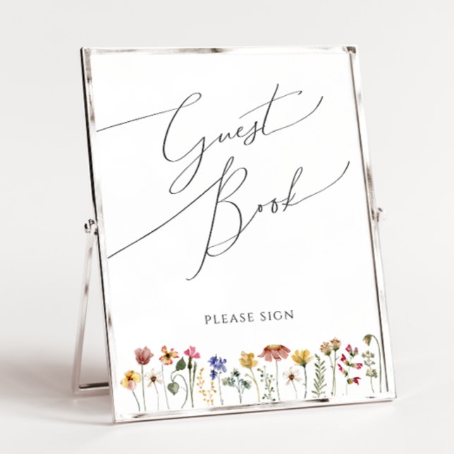 Colourful Wildflower | Meadow Guest Book Sign (Creator Uploaded)