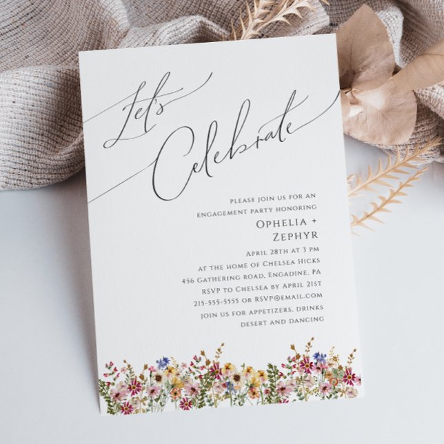 Colourful Wildflower | Meadow Let's Celebrate Invitation (Creator Uploaded)