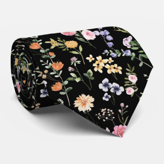 Colourful Wildflower Meadow Spring Floral Garden Tie
