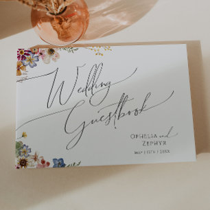 Colourful Wildflower   Meadow Wedding Guestbook