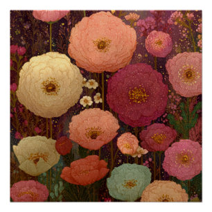 Colourful Wildflower Meadows 3 Poster
