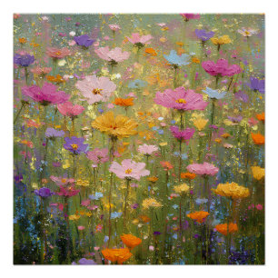 Colourful Wildflower Meadows 3 Poster