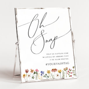 Colourful Wildflower   Oh Snap Hashtag Poster